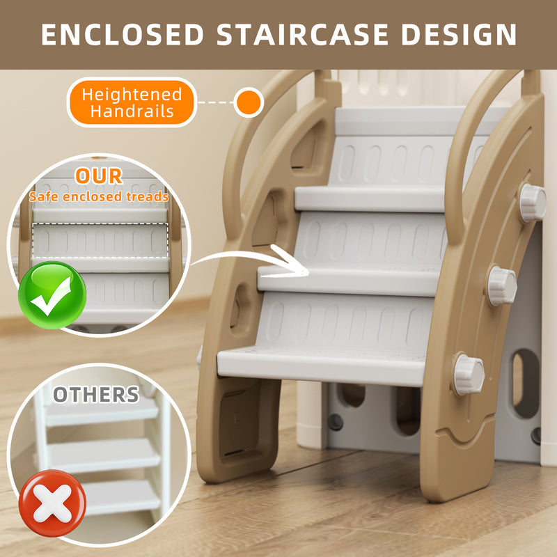 Buy Little Angel Double Kids Tree House slide Coffee | Yallatoys.com