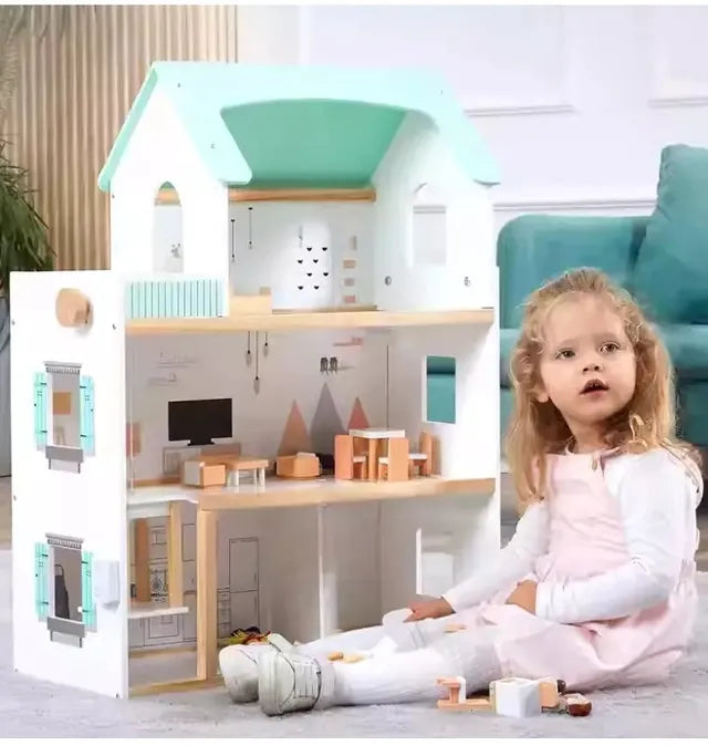 Buy Little Angel Kids Wooden Furnished Doll House | Yallatoys.com