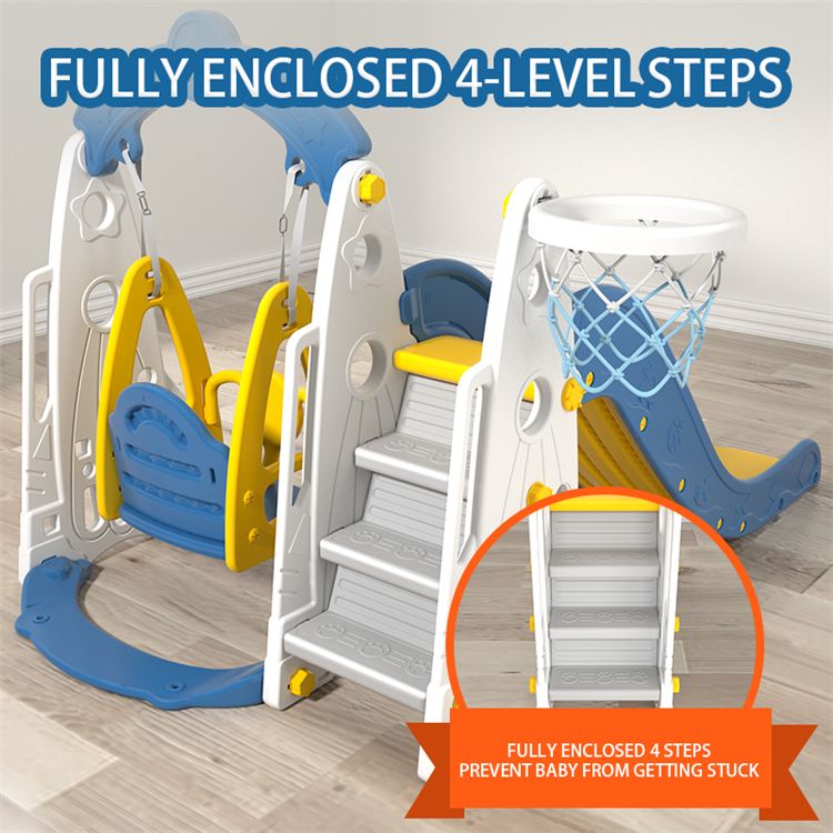 Buy Little Angel Kids Slide And Swing Blue | Yallatoys.com