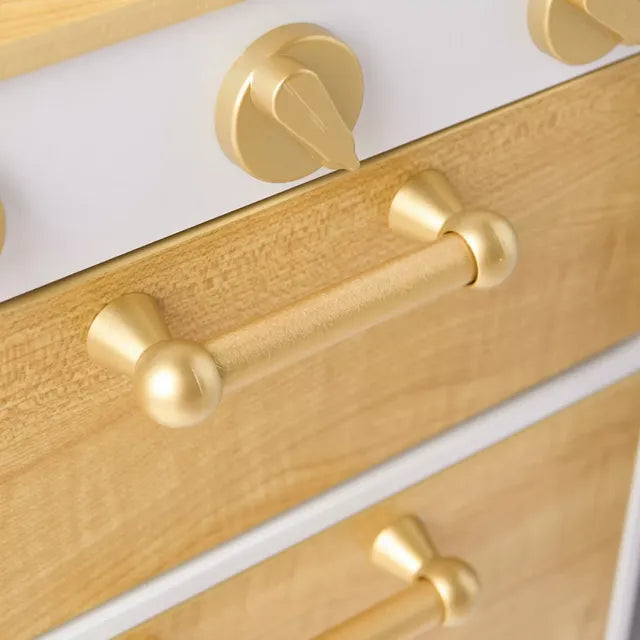 Buy Little Angel Kids Wooden Kitchen White And Gold | Yallatoys.com