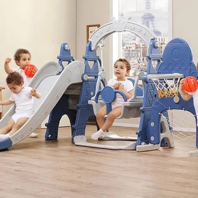 Buy Little Angel Kids Toys Slide and Swing Blue | Yallatoys.com