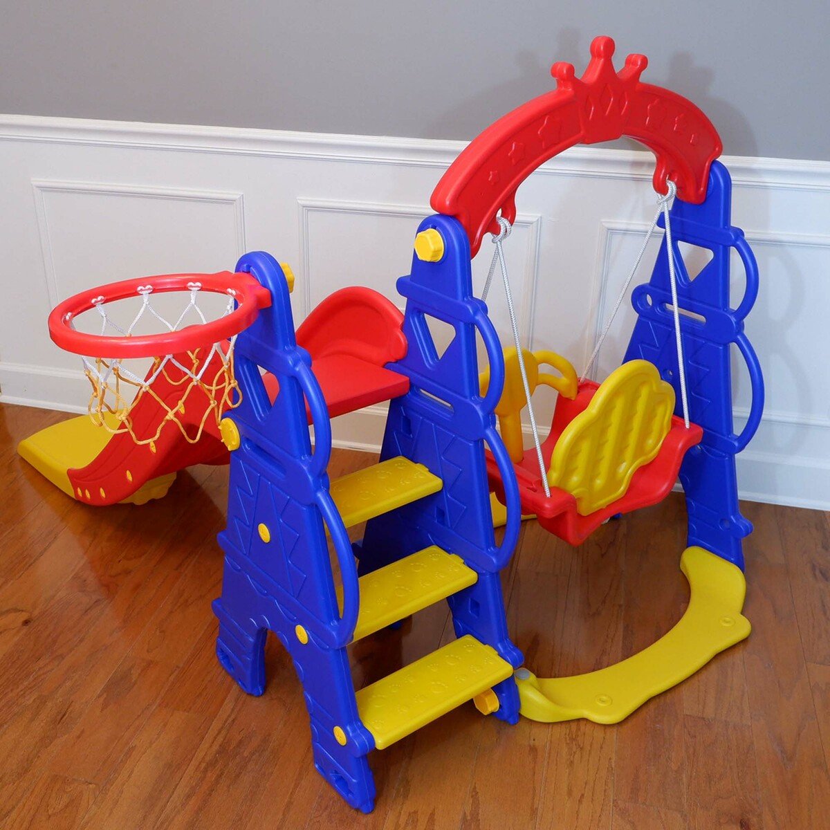Buy Little Angel Kids Toys Slide and Swing Red | Yallatoys.com