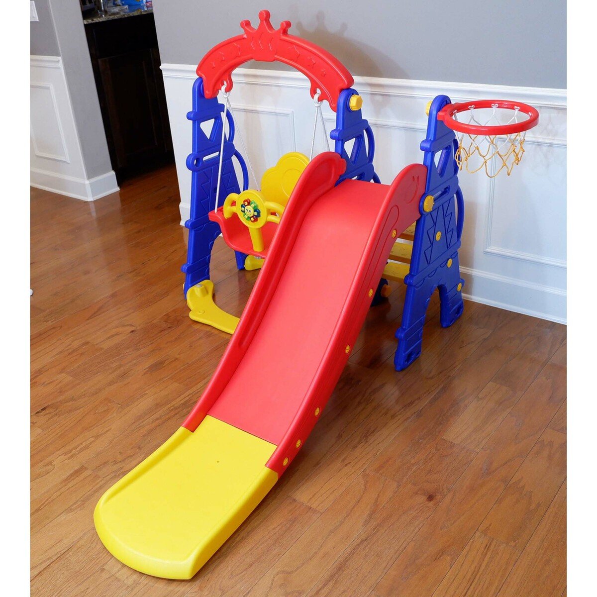 Buy Little Angel Kids Toys Slide and Swing Red | Yallatoys.com