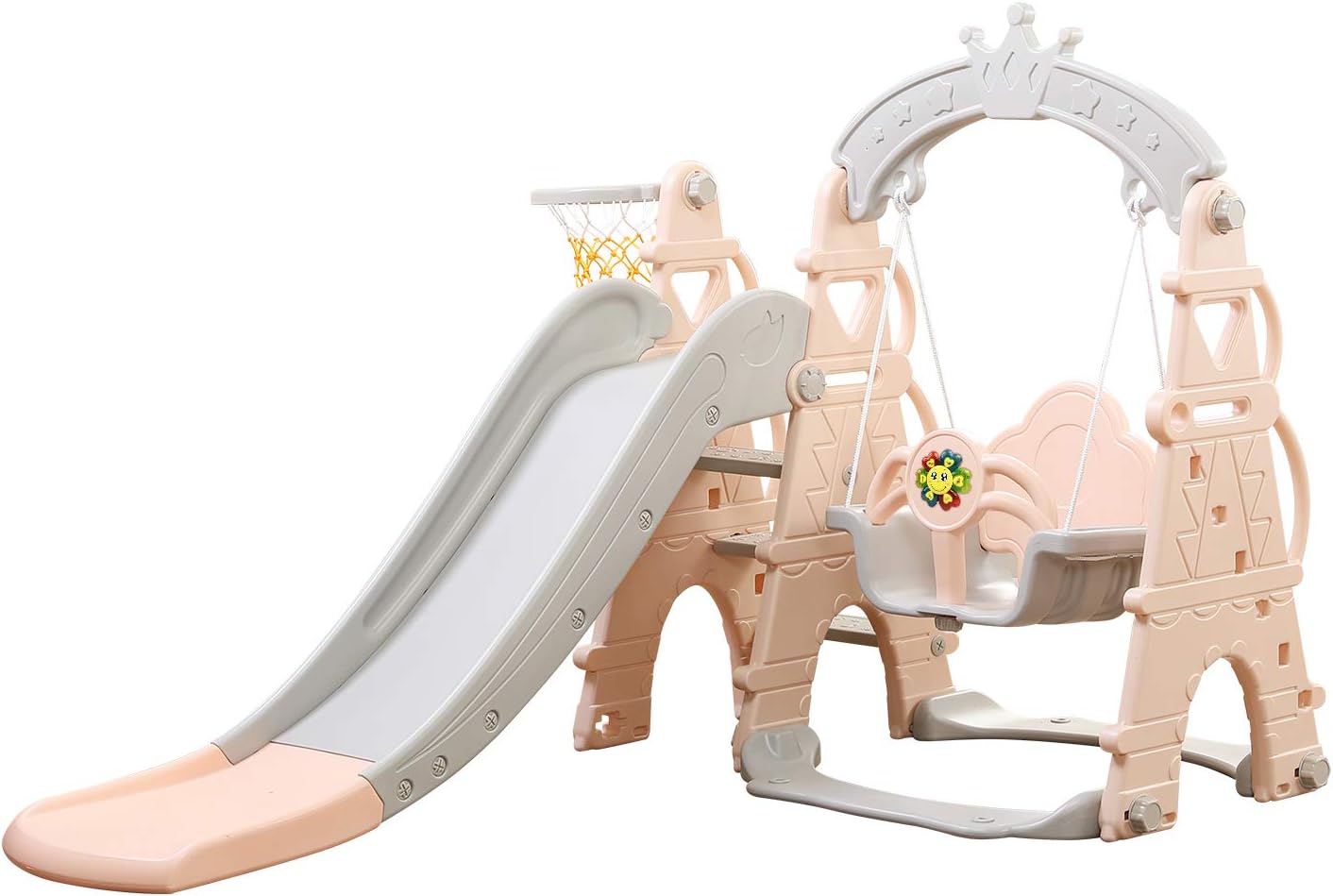Buy Little Angel Kids Toys Slide and Swing Pink | Yallatoys.com
