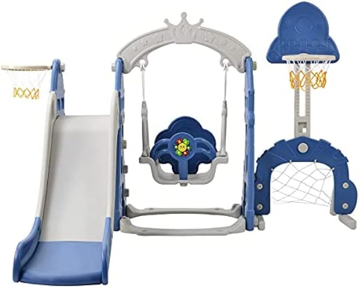 Buy Little Angel Kids Toys 5 in 1 Slide and Swing Blue | Yallatoys.com