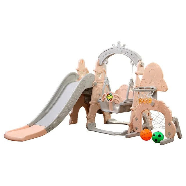 Buy Little Angel Kids Toys 4 in 1 Slide and Swing Pink | Yallatoys.com