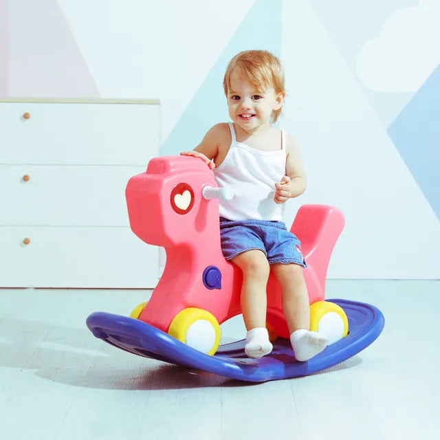 Buy Little Angel Kids Rocking Horse And Ride 2 In 1 Pink | Yallatoys.com