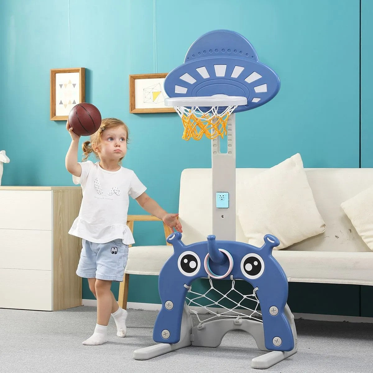 Buy Little Angel Kids Toys Football and Basketball Blue | Yallatoys.com