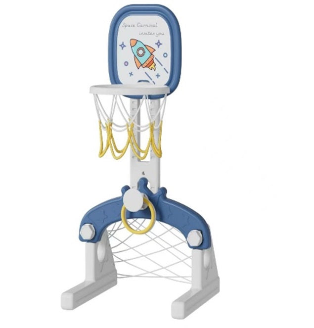 Buy Little Angel Basketball Hoop With Football Net Blue | Yallatoys.com
