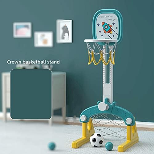 Buy Little Angel Basketball Hoop With Football Net Green | Yallatoys.com