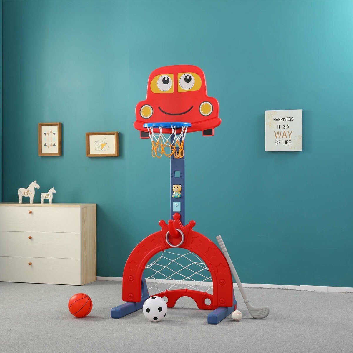 Buy Little Angel Kids Toys Football and Basketball Red | Yallatoys.com