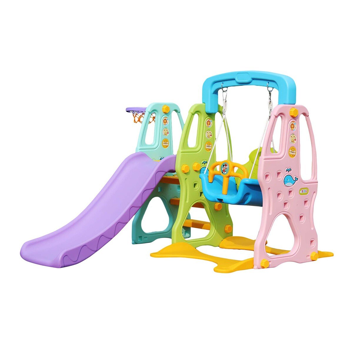 Buy Little Angel Kids Toys Slide and Swing Yellow & Pink | Yallatoys.com