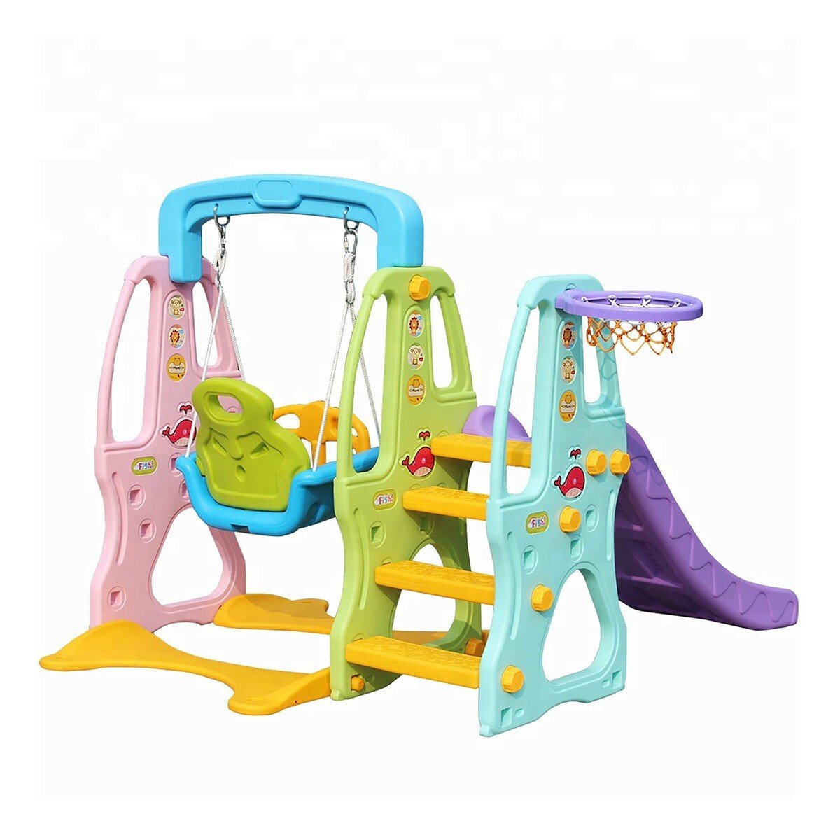 Buy Little Angel Kids Toys Slide and Swing Yellow & Pink | Yallatoys.com