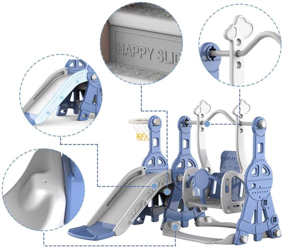Buy Little Angel 3 in 1 Slide and Swing Set Blue | Yallatoys.com