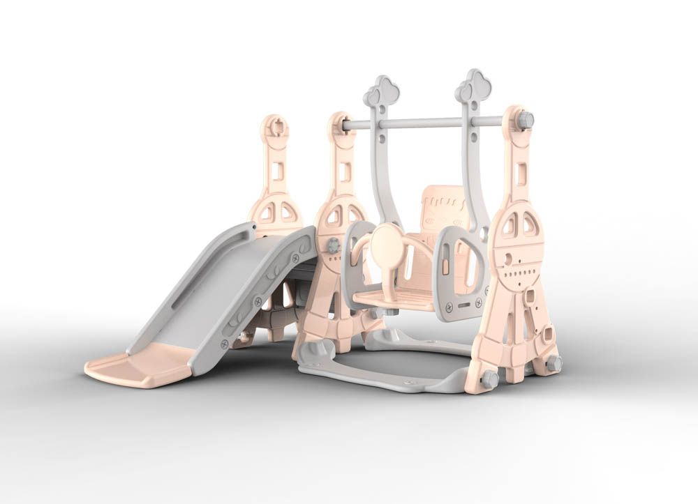 Buy Little Angel Kids 3 in 1 Slide and Swing Pink | Yallatoys.com