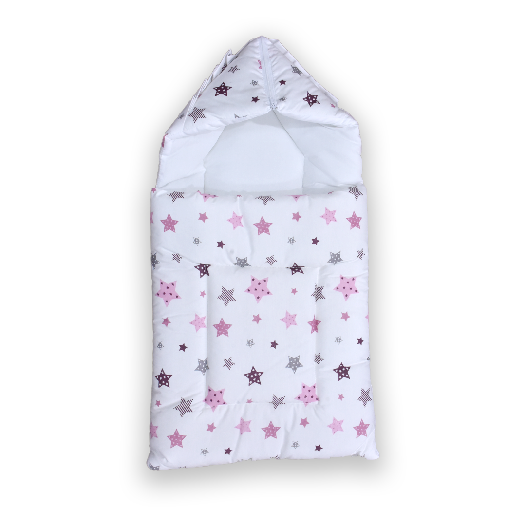 Little Angel Baby Sleeping Bag with Pink Stars Little Angel Yallatoys