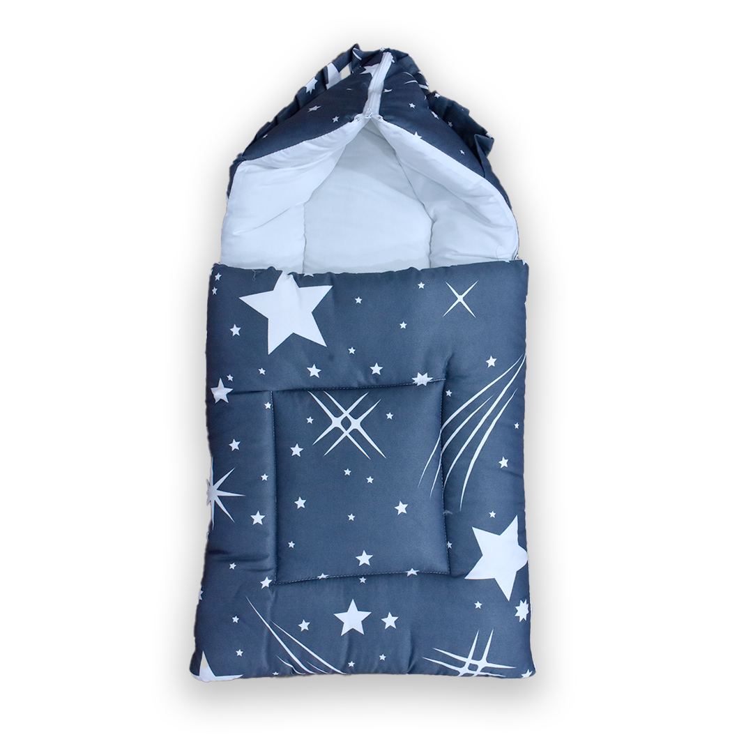 Little Angel Baby Sleeping Bag Grey with White Stars Little Angel Yallatoys