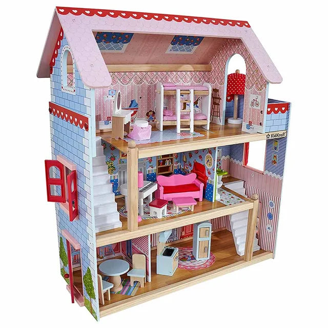 Buy Little Angel Multi Level Wooden Dollhouse Set With Accessories | Yallatoys.com