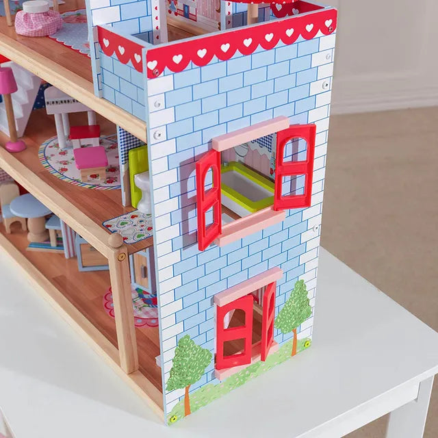 Buy Little Angel Multi Level Wooden Dollhouse Set With Accessories | Yallatoys.com