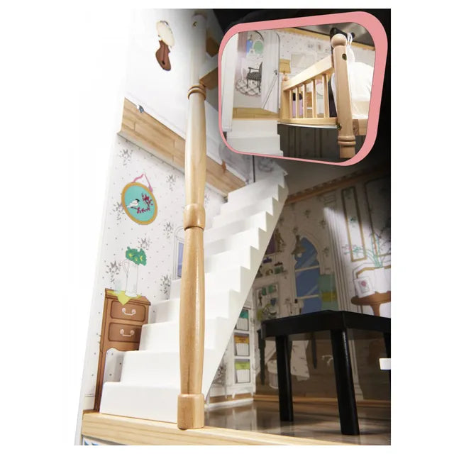 Buy Little Angel Kids Wooden Dollhouse Playset With Furniture And Accessories | Yallatoys.com