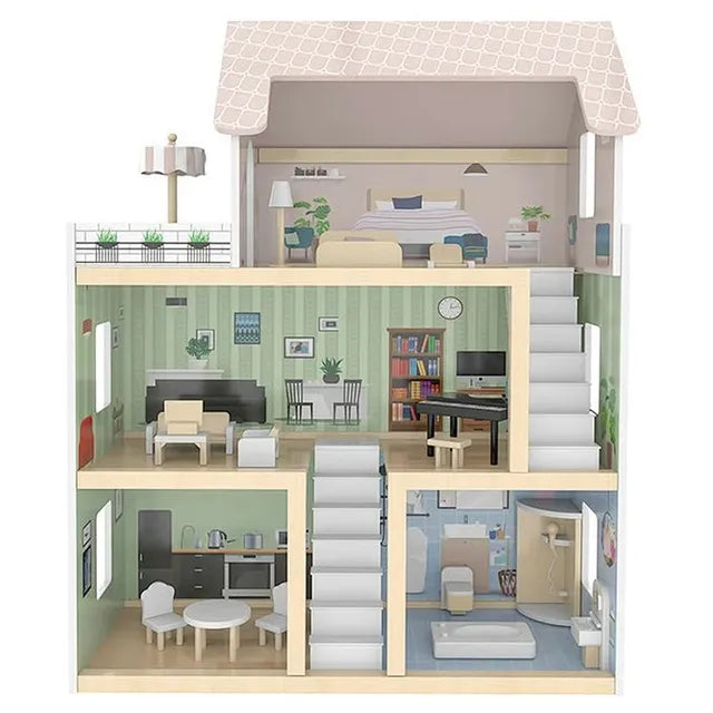 Buy Little Angel Modern Wooden Dollhouse With Realistic Design | Yallatoys.com