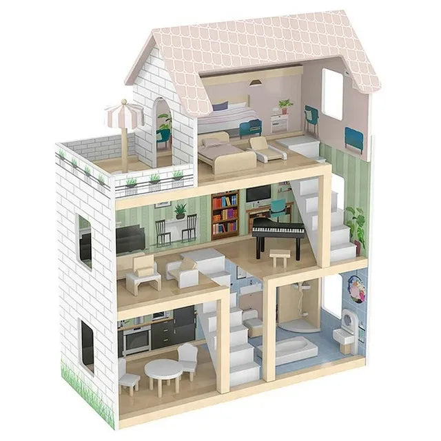 Buy Little Angel Modern Wooden Dollhouse With Realistic Design | Yallatoys.com