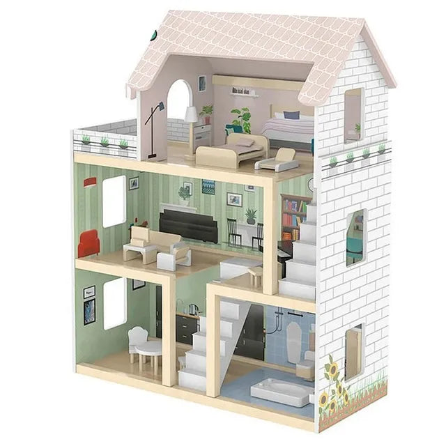 Buy Little Angel Modern Wooden Dollhouse With Realistic Design | Yallatoys.com