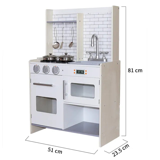 Buy Little Angel Kids Wooden Kitchen Set White | Yallatoys.com