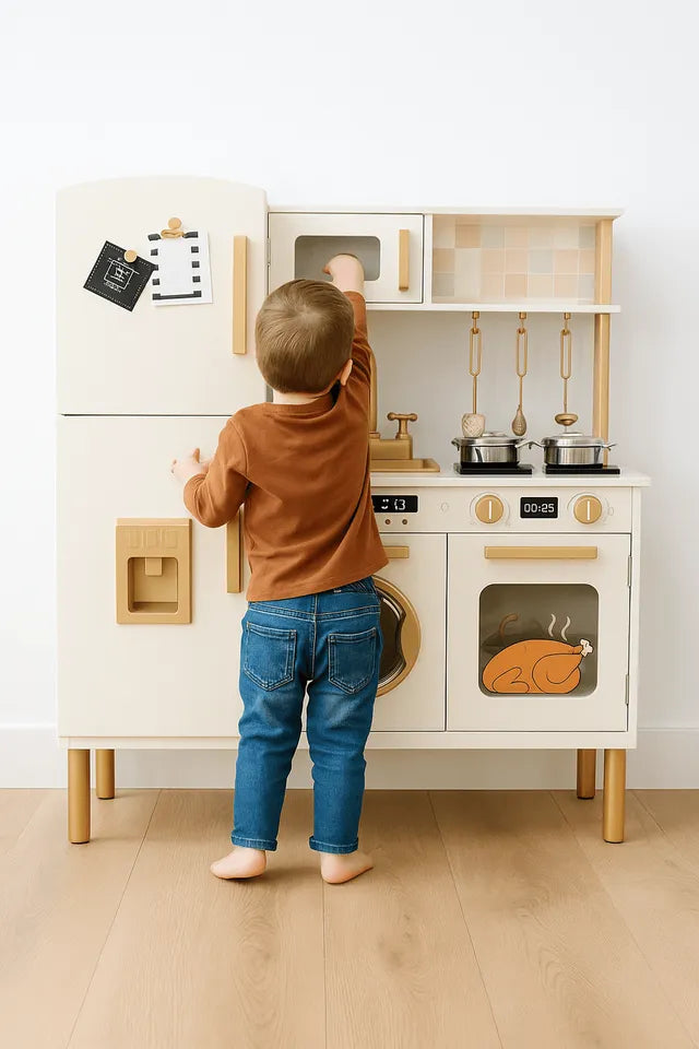 Buy Little Angel Wooden Kitchen Pretend Interactive Play Set | Yallatoys.com