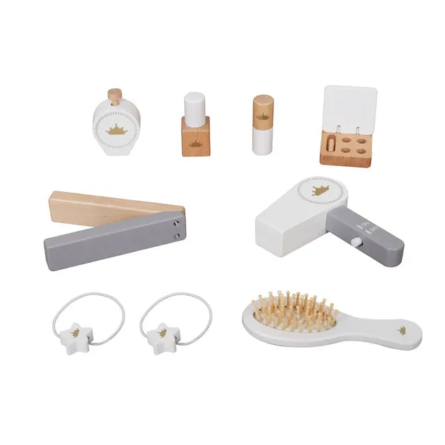 Buy Little Angel Kids Wooden Princess Dressing Table Playset White 11Pcs | Yallatoys.com