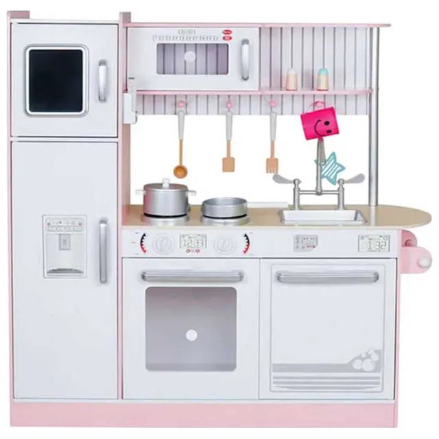 Buy Little Angel Kids Wooden Play Kitchen Set Pink | Yallatoys.com