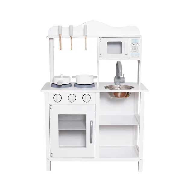 Buy Little Angel Kids Classic Wooden Toy Kitchen Playset White | Yallatoys.com
