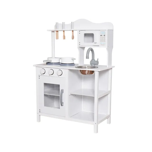 Buy Little Angel Kids Classic Wooden Toy Kitchen Playset White | Yallatoys.com
