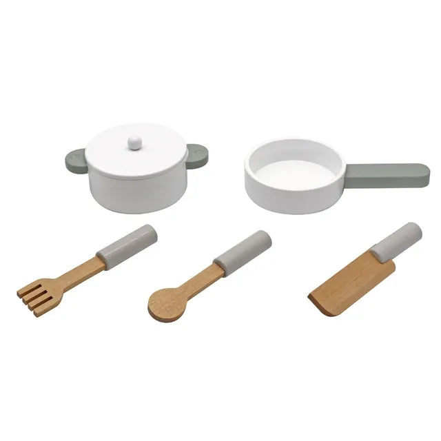 Buy Little Angel Kids Classic Wooden Toy Kitchen Playset White | Yallatoys.com