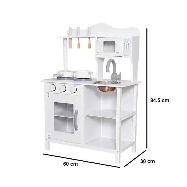 Buy Little Angel Kids Classic Wooden Toy Kitchen Playset White | Yallatoys.com