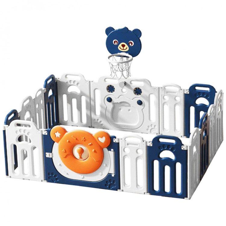 Little Angel Foldable Playpen Playard Blue Little Angel Yallatoys