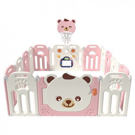 Little Angel Foldable Playpen Fence Pink Little Angel Yallatoys