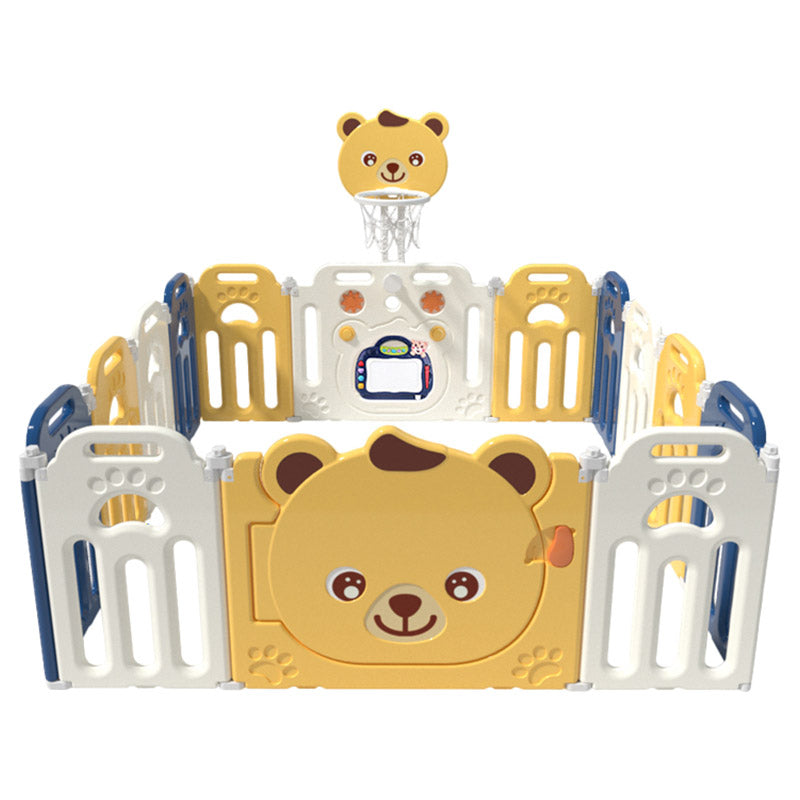 Little Angel Foldable Playpen Fence Yellow Little Angel Yallatoys