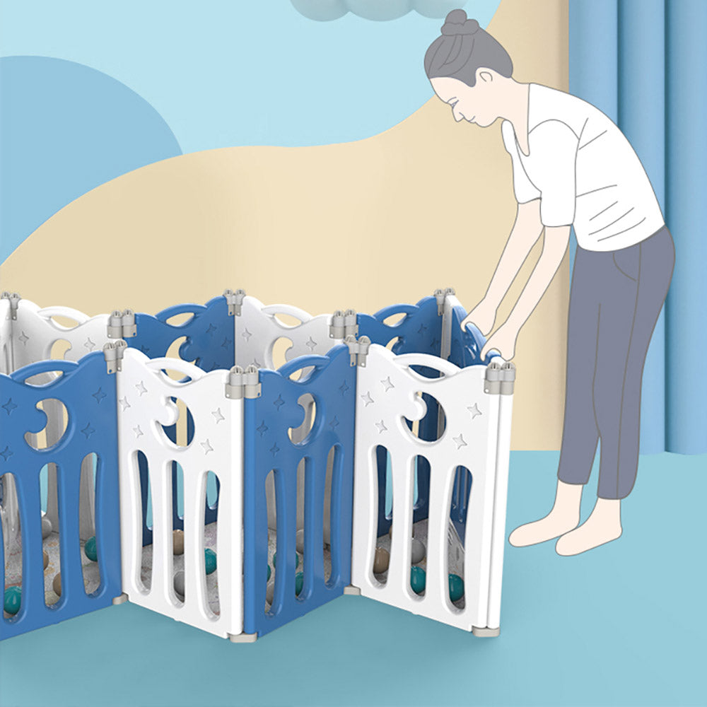 Little Angel Baby Foldable Play Yard Playpen Blue Little Angel Yallatoys