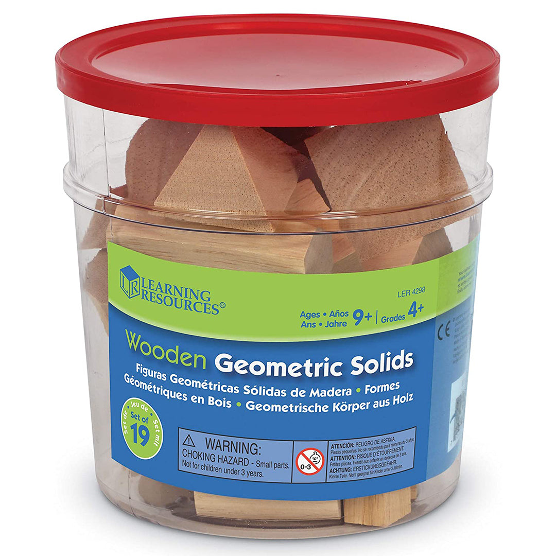 Buy Learning Resources Wood Geometric Solids Set of 19 | Yallatoys.com