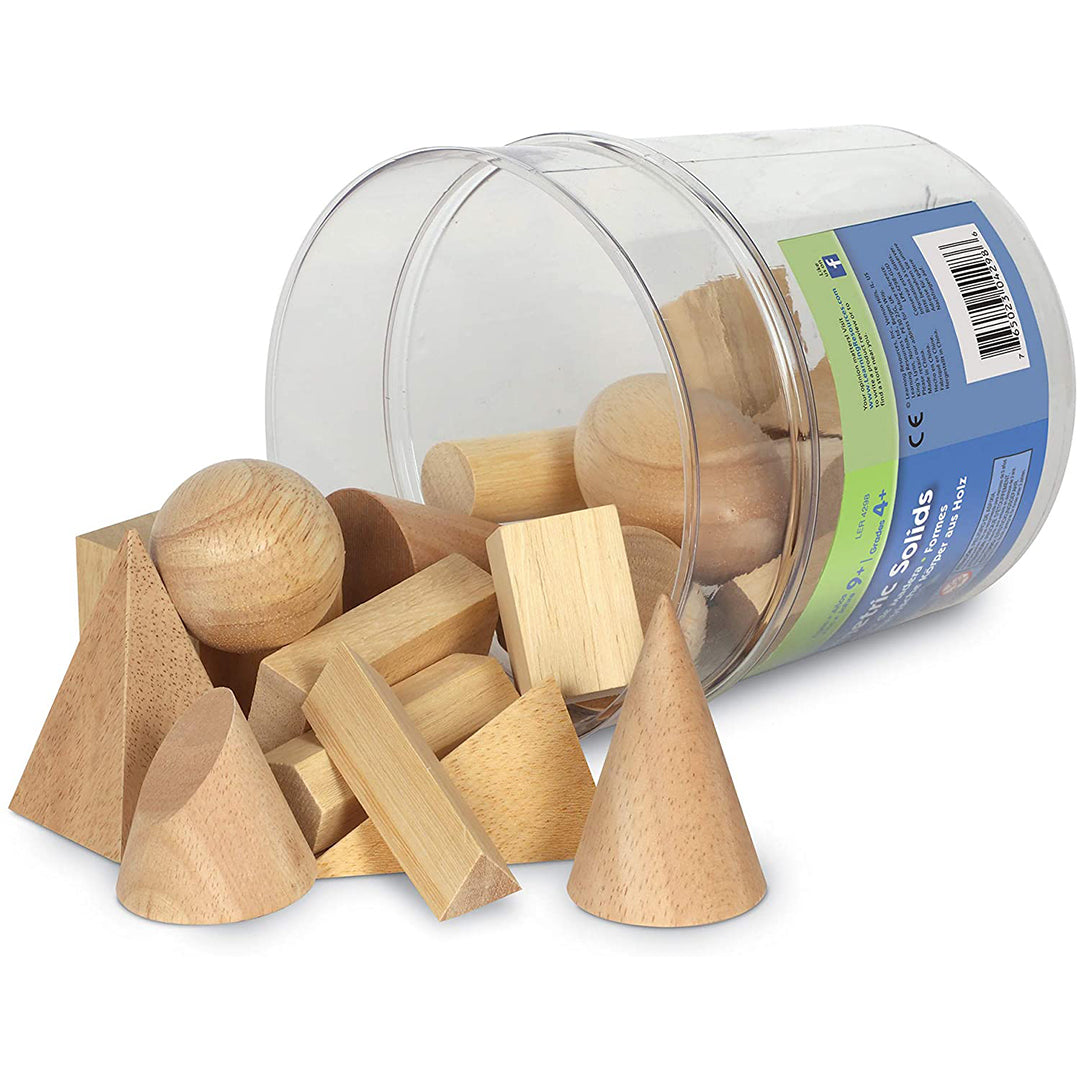 Buy Learning Resources Wood Geometric Solids Set of 19 | Yallatoys.com