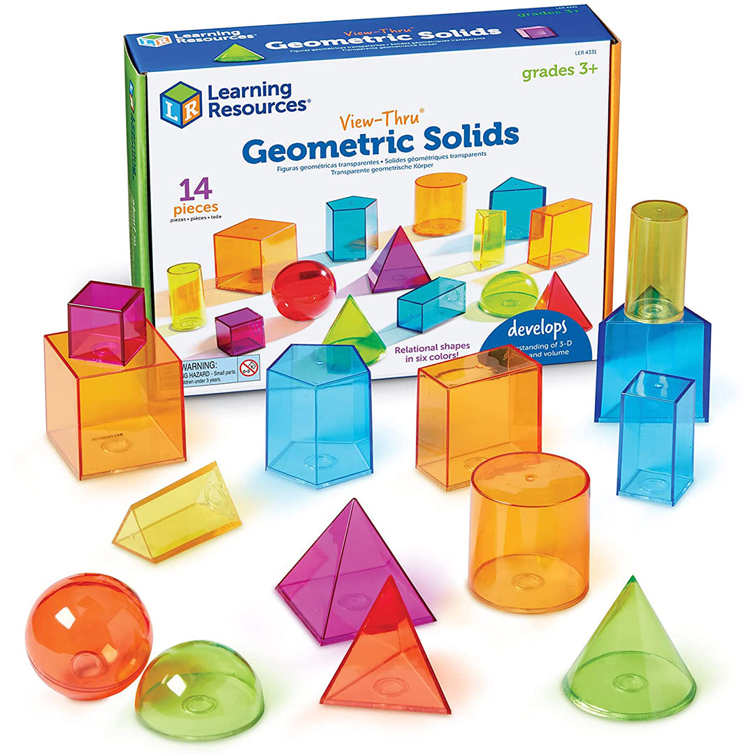 Buy Learning Resources View Thru Geometric Solids Set of 14 | Yallatoys.com