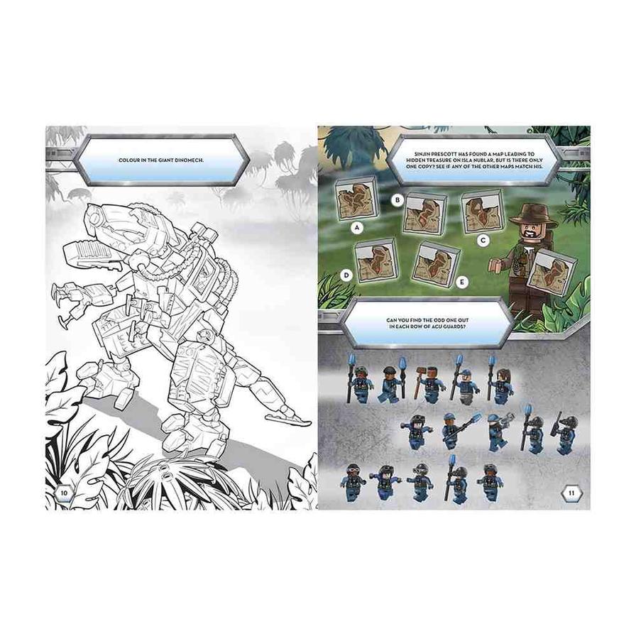 Buy Lego Jurassic World Dinosaur Adventures Activity Paperback Book with Minifigure | Yallatoys.com