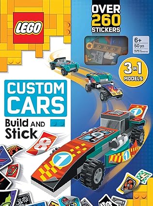 Buy Lego Build and Stick Custom Cars Book with Lego Bricks and Stickers | Yallatoys.com