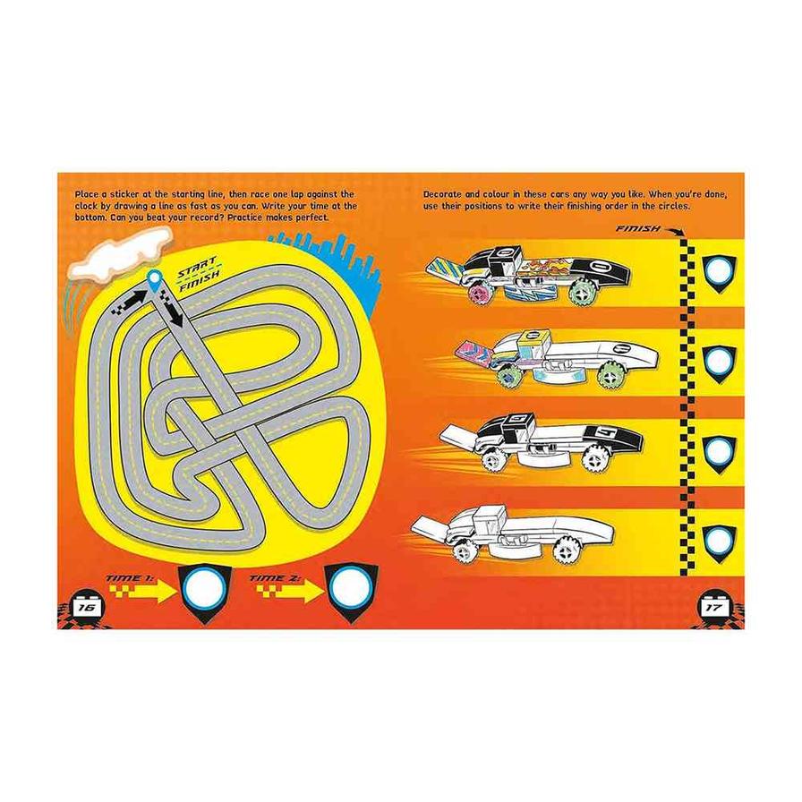 Buy Lego Build and Stick Custom Cars Book with Lego Bricks and Stickers | Yallatoys.com