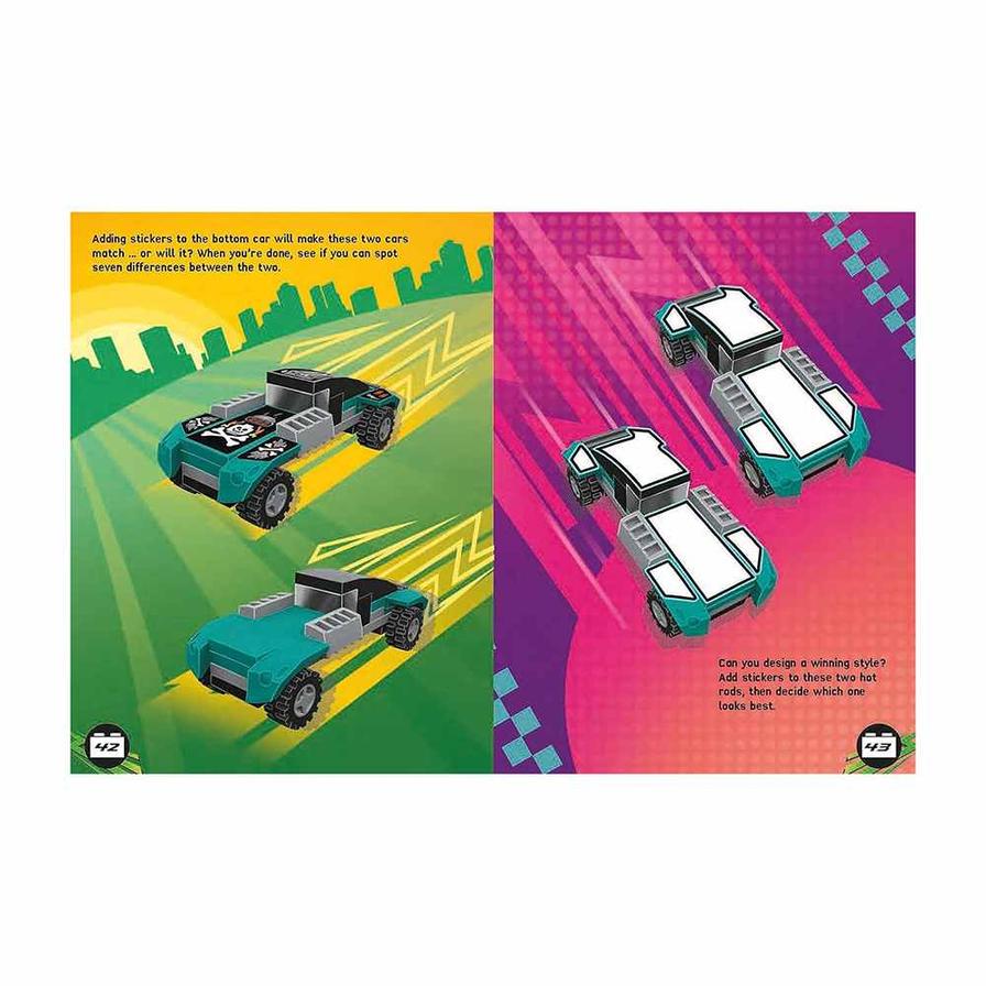 Buy Lego Build and Stick Custom Cars Book with Lego Bricks and Stickers | Yallatoys.com