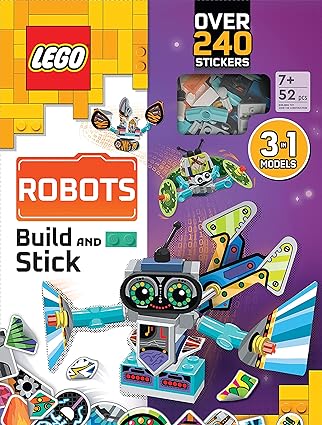 Buy Lego Books Build and Stick Robots | Yallatoys.com