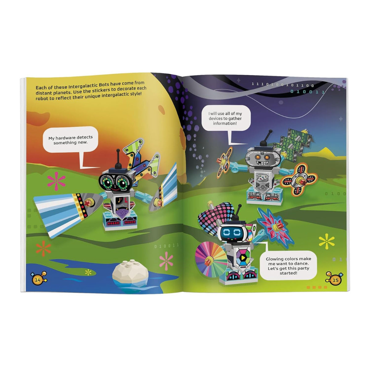 Buy Lego Books Build and Stick Robots | Yallatoys.com