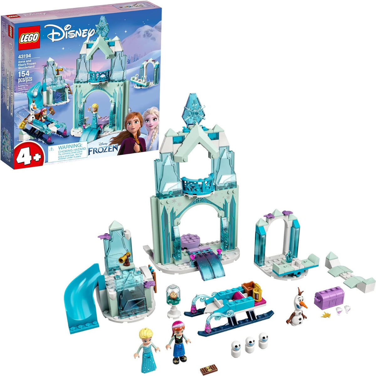 Buy Lego Disney Anna and Elsa Frozen Wonderland 43194 Castle Toy with 154pcs | Yallatoys.com