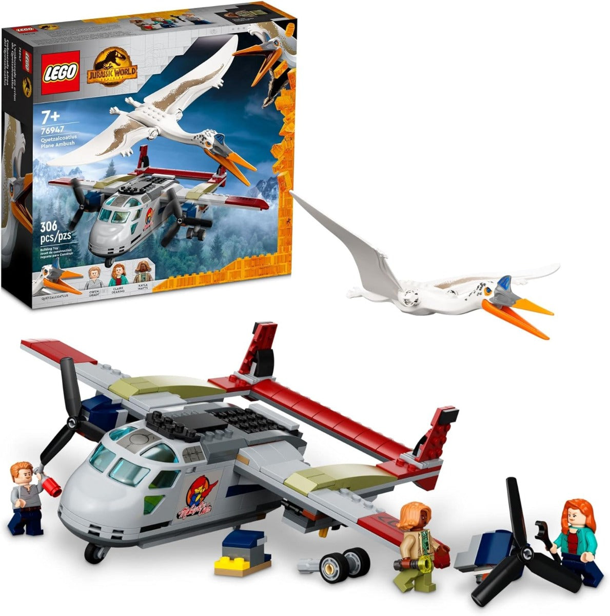 Buy Lego Jurassic World Quetzalcoatlus Plane Ambush Set 76947 with 306pcs | Yallatoys.com